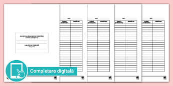 Condică de prezență – Pagini cu completare digitală