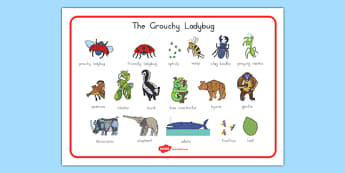 Story Books The Grouchy Ladybug - Eric Carle Teaching Resources - Reading