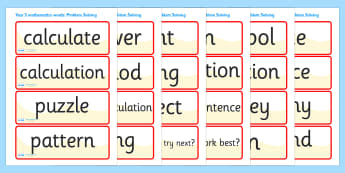 problem solving vocabulary ks2