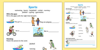 Sports Worksheet / Worksheet, worksheet