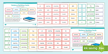 Build a Sentence Word Cards