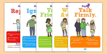 High Five How To Deal with Bullying Display Posters - poster