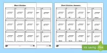 bus stop method division of 3 digit numbers worksheet