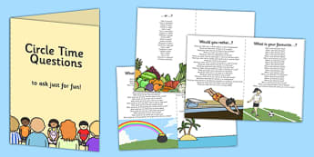 100 Circle Time Questions to Ask Just for Fun Booklet