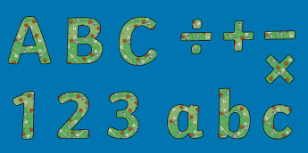 Free Multicolored Stars Bulletin Board Letters and Numbers