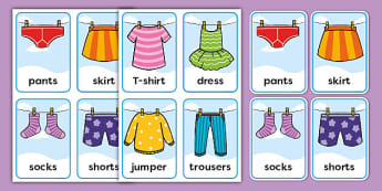 Winter Clothes Vocabulary Poster English/Mandarin Chinese