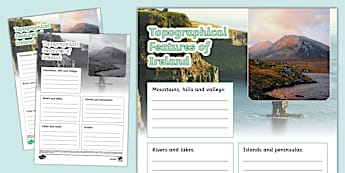 Topographical Features of Ireland Fact File Template
