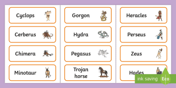 Mythology Vocabulary Words | twinkl.co.uk