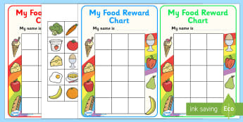 My Food Reward Chart - food, award, reward, reward chart, praise