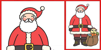 Extra Large Display Santa Cut-out - Christmas, xmas, santa, large display, display, tree, advent, nativity, santa, father christmas, Jesus, tree, stocking, present, activity, cracker, angel, snowman, advent , bauble