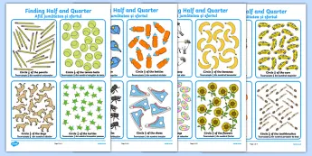 Finding Halves Worksheets | twinkl.com.au