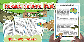 Kakadu National Park Junior Fact Sheet - Comprehension, Guided reading, australian landmark, australian geography, aboriginal culture,Australia