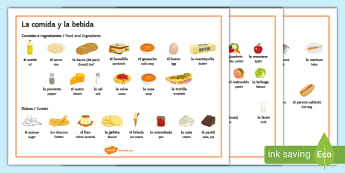 B1 Hoja informativa: Comida y países en inglés - Twinkl