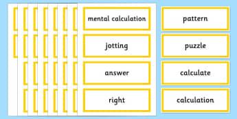 61 KS1 English and Maths Vocabulary Cards (Printable)