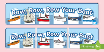 Row Row Row Your Boat Activities Early Years Resources