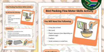 Preschool: Birds- Bird Pecking Fine Motor Skills