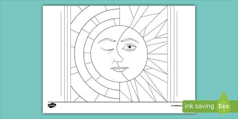 Warm and Cool Colours Sun and Moon Display