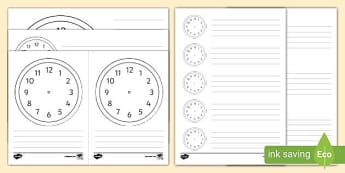 Blank Clock Templates - Telling the Time Resource