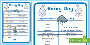 Rainy Day Outdoor Play Ideas - rainy day, rain, outdoor play, play ideas, ideas for play, games, activities, game ideas, activity ideas, ideas for games