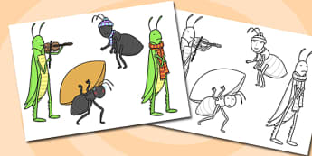 The Ant and The Grasshopper - Aesop's Fables - Twinkl