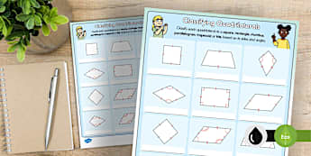 Classifying Quadrilaterals Worksheet | Shapes