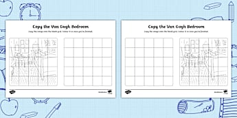 Copy the Van Gogh Bedroom Worksheet - Twinkl