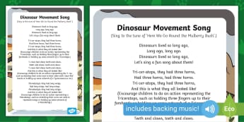 Dinosaur Songs & Dinosaur Music for KS1