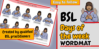 British Sign Language Days | twinkl.com.au
