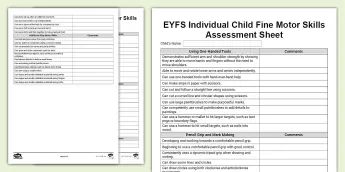 EYFS Assessment Sheets | twinkl.co.uk