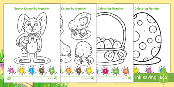 EYFS Easter Colour by Number