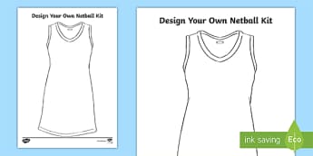Design Your Own Netball Kit Worksheet