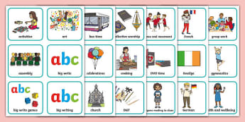 Classroom Timetable Templates & Cards | Visual Timetables