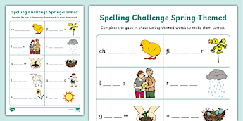 Spring Spelling Activities | twinkl.co.uk