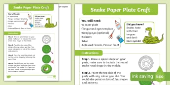 Paper Plate Snake Craft Activity | Twinkl | Crafts | KS1