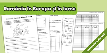 România în Europa și în lume – Evaluare Geografie cls a IV-a