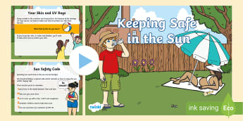 Summer Sun Safety Primary Resources - Summer Season Sun Holiday