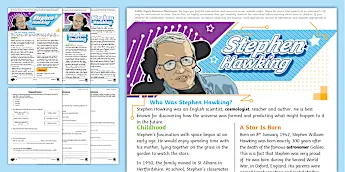 Stephen Hawking Comprehensions | twinkl.co.uk
