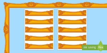 Exhibit Borders - Basic Materials graphic relating to Free Printable Bulletin Board Borders Template named Exhibit Borders - Main Products