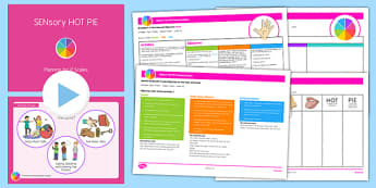 P Scales Planning SENsory HOT PIE Pack - SEN, special needs, P scales, planning, objectives