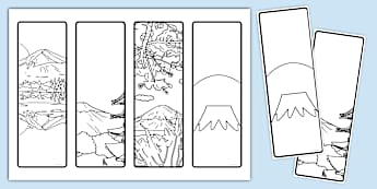 Mountain Day Coloring Bookmarks - Twinkl