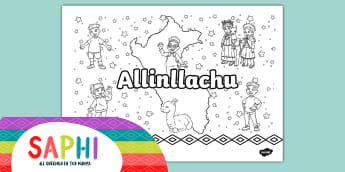 Hoja de colorear: Allinllachu | Recursos en quechua