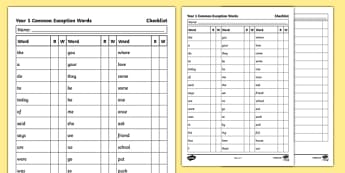 Reading Common Exception Words | Reading Words | Primary