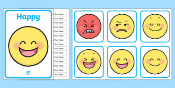 Emotion Faces Chart For Toddlers