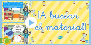 Juego interactivo: ¡A buscar el material!