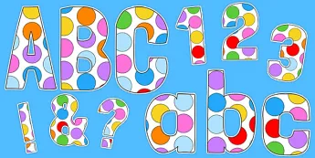 Polka Dot Display Letters | twinkl.com.au