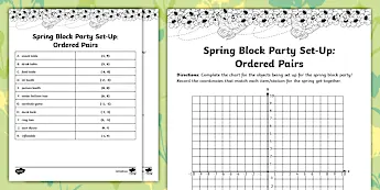 Ordered Pairs Worksheets | twinkl.com