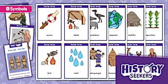 Twinkl Symbols: Stone Age - Iron Age: Flashcards