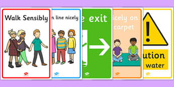 Safety Posters - protective behaviours, safety, classroom safety, classroom rule, poster