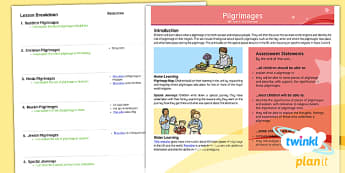 pilgrimages planning overview re resources planit resource twinkl unit pack primary