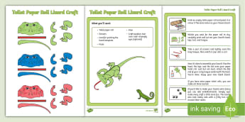 Toilet Paper Roll Lizard Craft Activity – Twinkl Resources
